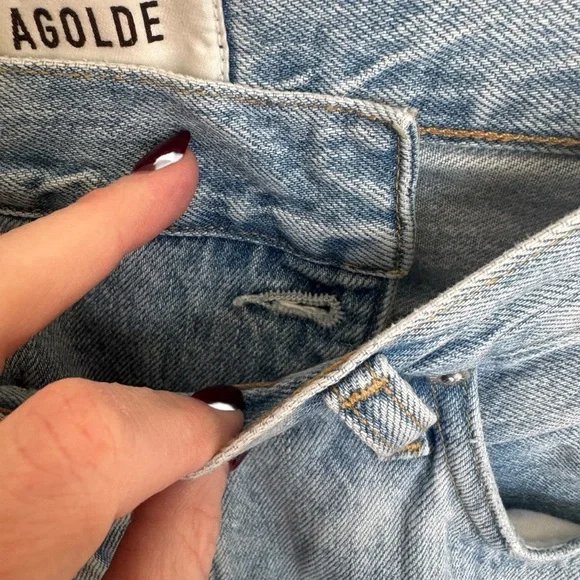 AGOLDE - Criss Cross Upsized Jeans Suburbia Light Wash Sz 23 - Picture 4 of 9